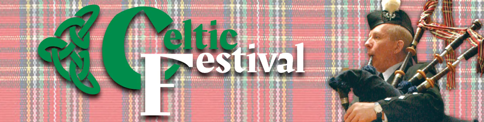 Celtic Festival Logo and Bagpiper
