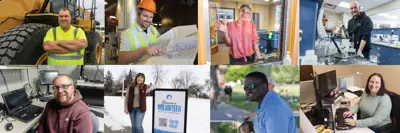 This is a picture collage of different employees representing various positions within the City