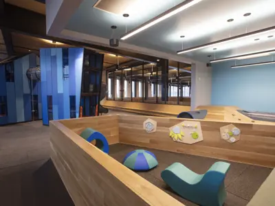 A view of the children's play space